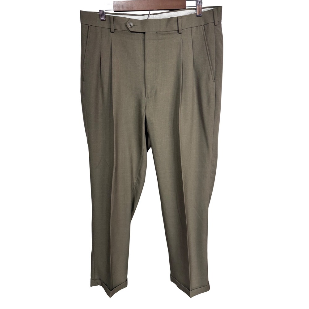 Men's 36x32 Knightsbridge Dress Pants Pleated Slacks Comfort‎ Action Perfect Fit
